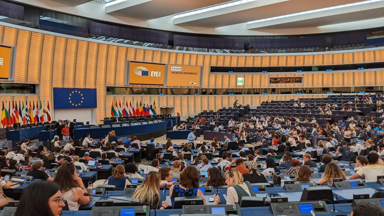 Europäisches Jugendevent im Europäischen Parlament in Straßburg